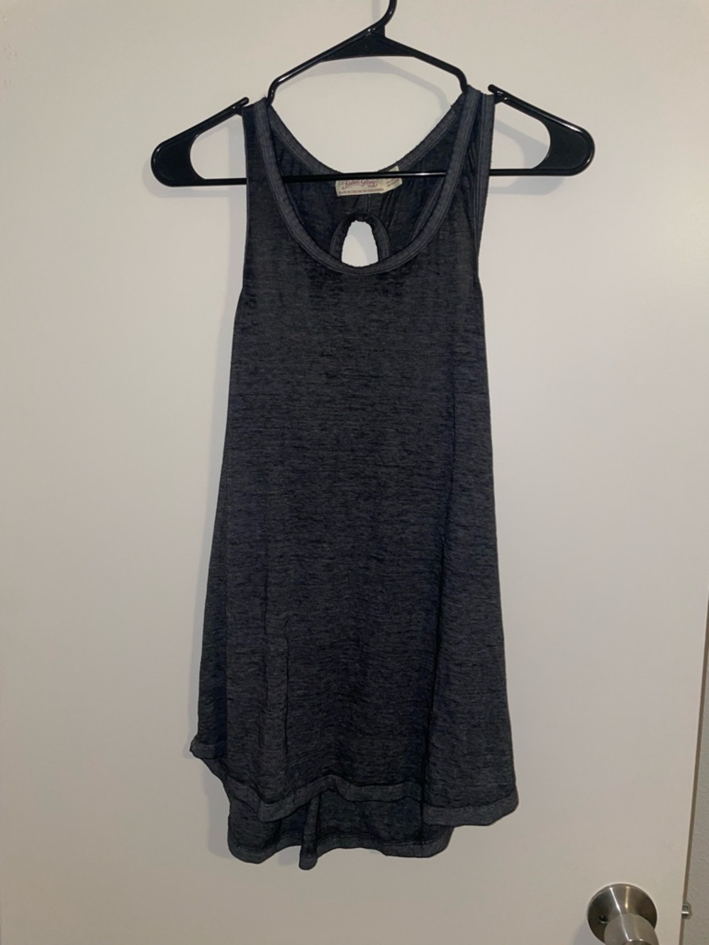 Faded Glory Charcoal Gray High-Low Tank shirt